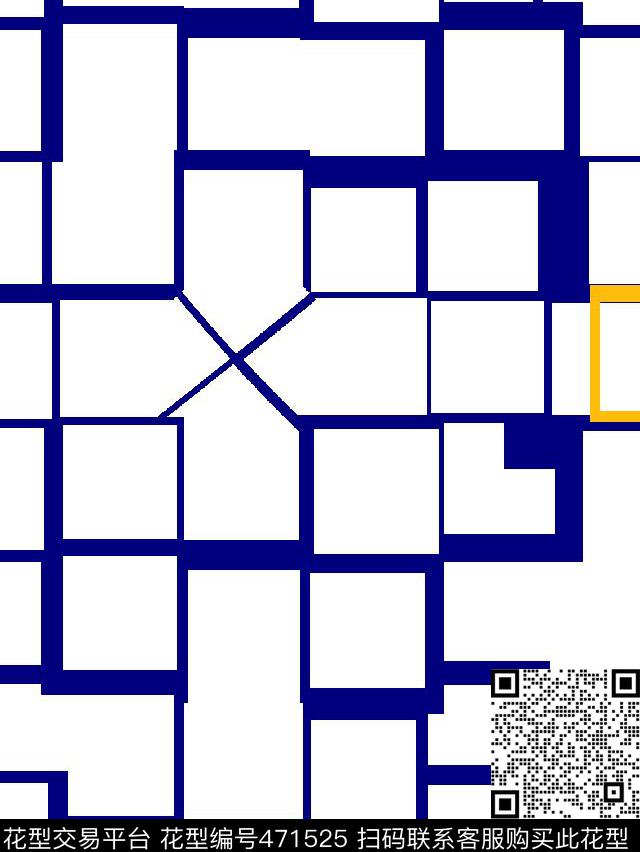 男装衬衫几何双色创意格子传统印花华亿平台下载（图片编号: 471525） - 瓦栏（Walan）