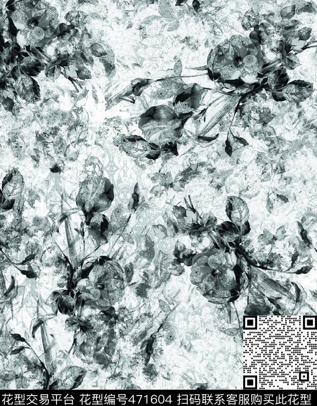 1/2跳接衬衫复古数码印花华亿平台下载（图片编号: 471604） - 瓦栏（Walan）