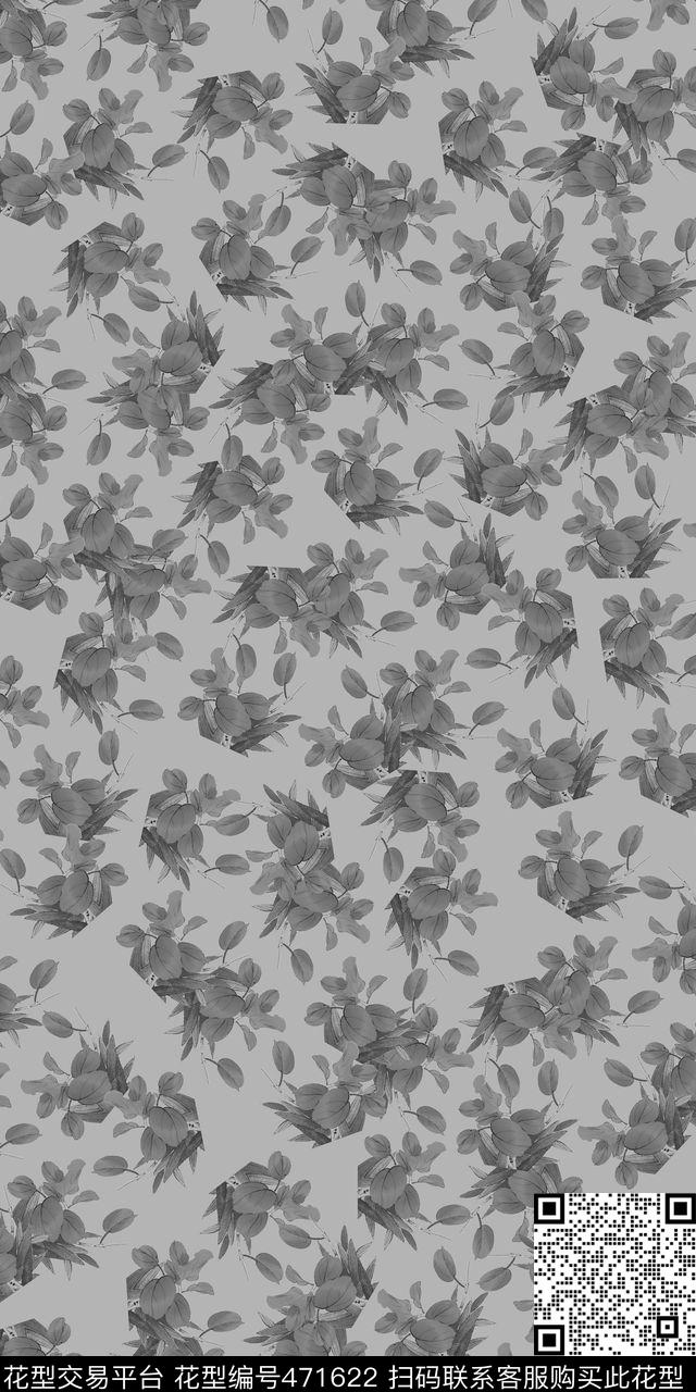 中国风小碎花水彩数码印花华亿平台下载（图片编号: 471622） - 瓦栏（Walan）