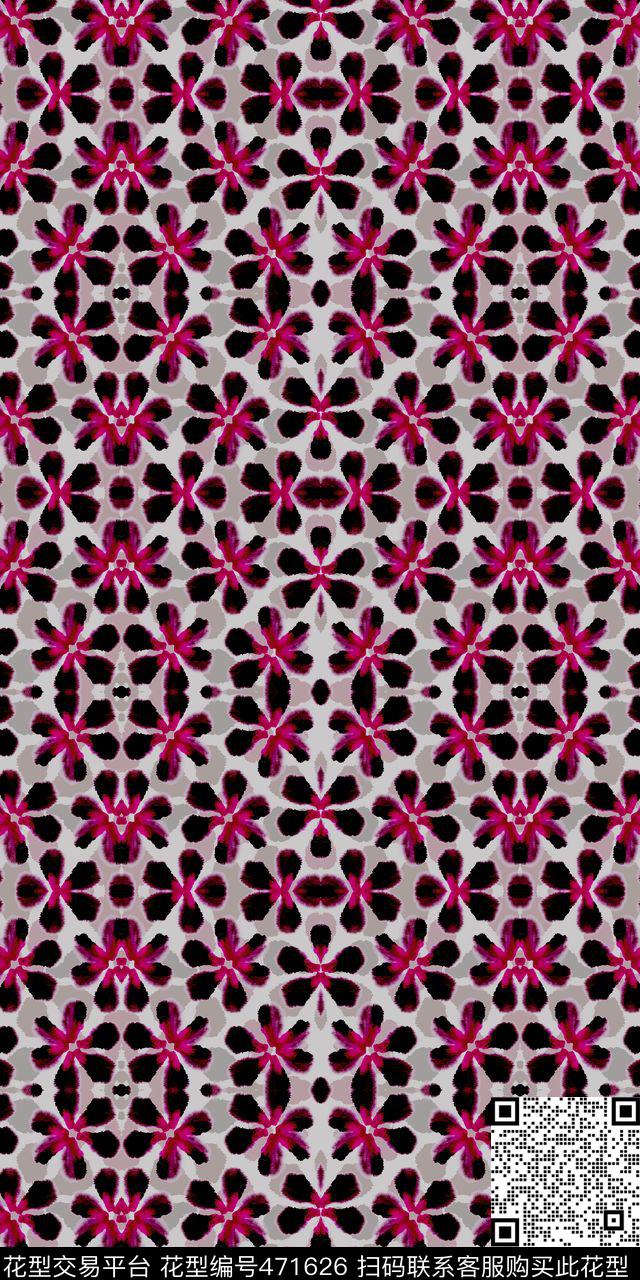 中式小碎花水彩数码印花华亿平台下载（图片编号: 471626） - 瓦栏（Walan）