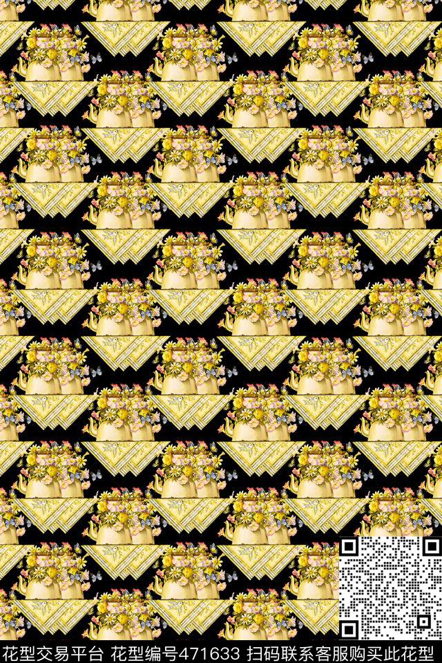 时尚方巾茶壶数码印花华亿平台下载（图片编号: 471633） - 瓦栏（Walan）