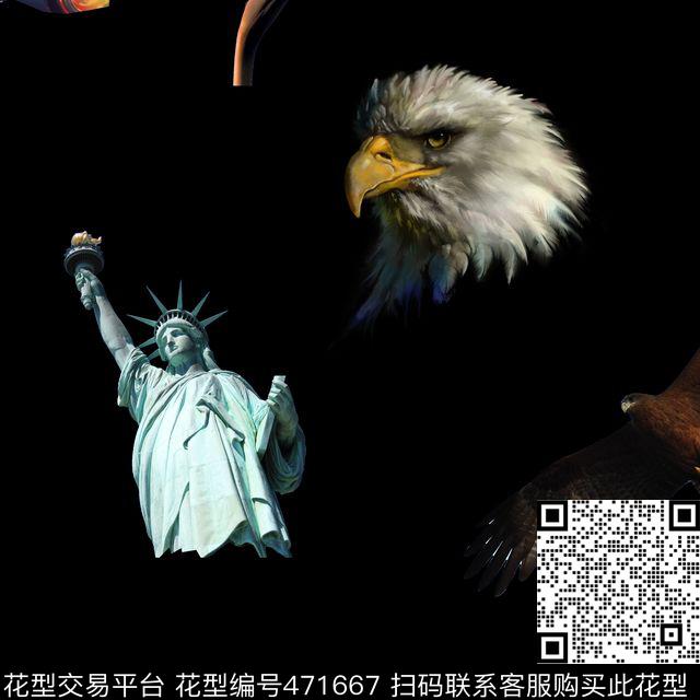 复古自由女神飞船数码印花华亿平台下载（图片编号: 471667） - 瓦栏（Walan）