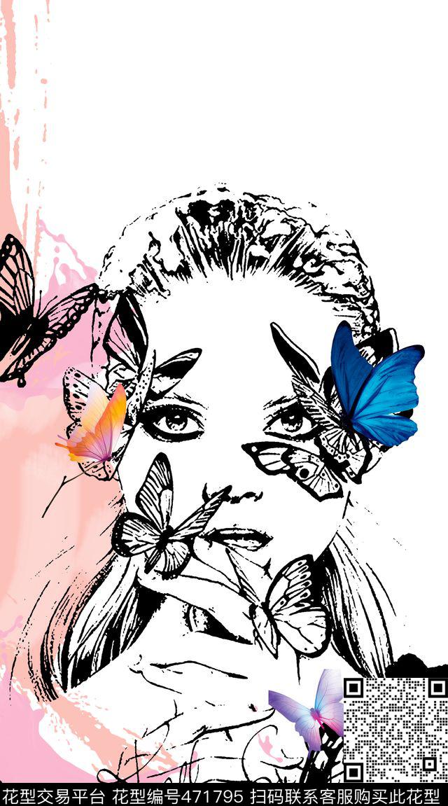 时尚独幅创意传统印花华亿平台下载（图片编号: 471795） - 瓦栏（Walan）