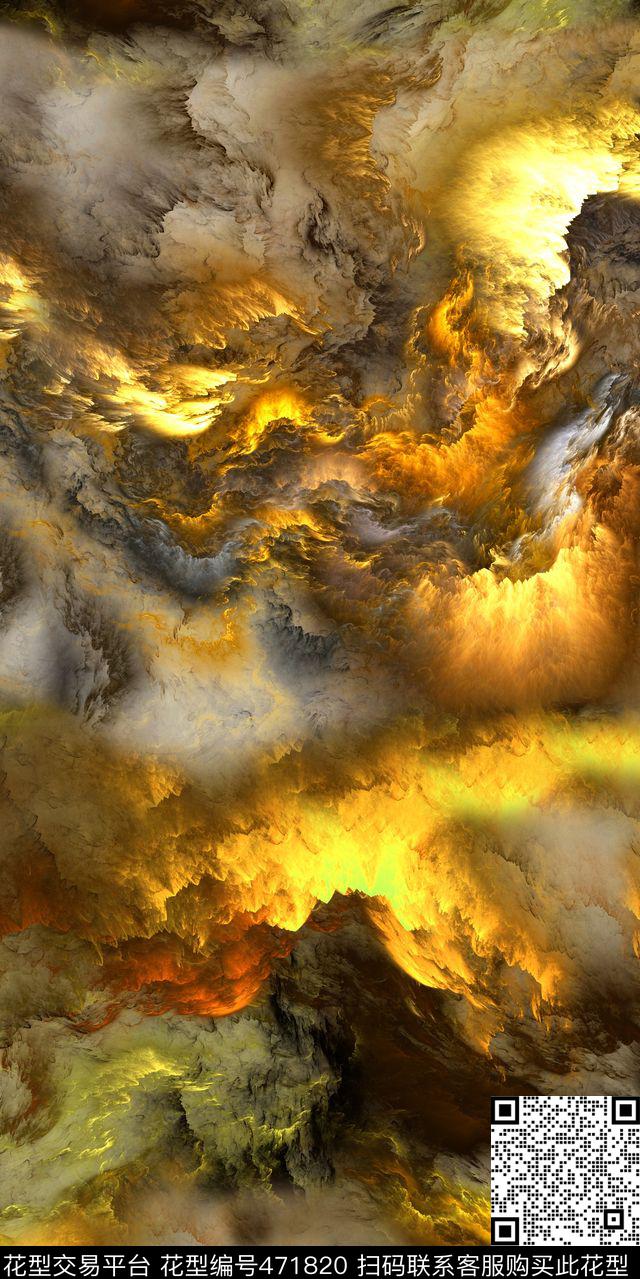 抽象星空衬衫冬装数码印花华亿平台下载（图片编号: 471820） - 瓦栏（Walan）