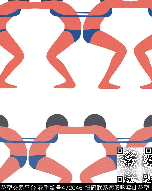 后现代卡通美女传统印花华亿平台下载（图片编号: 472046） - 瓦栏（Walan）