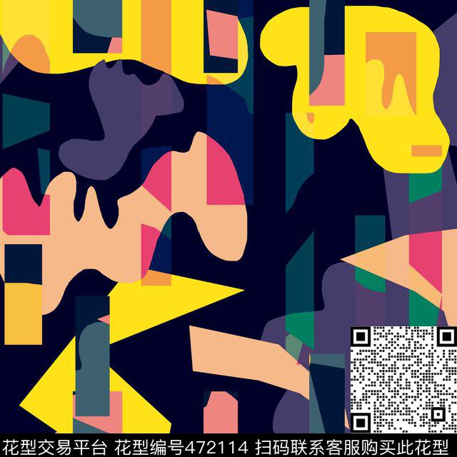 几何潮流大牌女装传统印花华亿平台下载（图片编号: 472114） - 瓦栏（Walan）