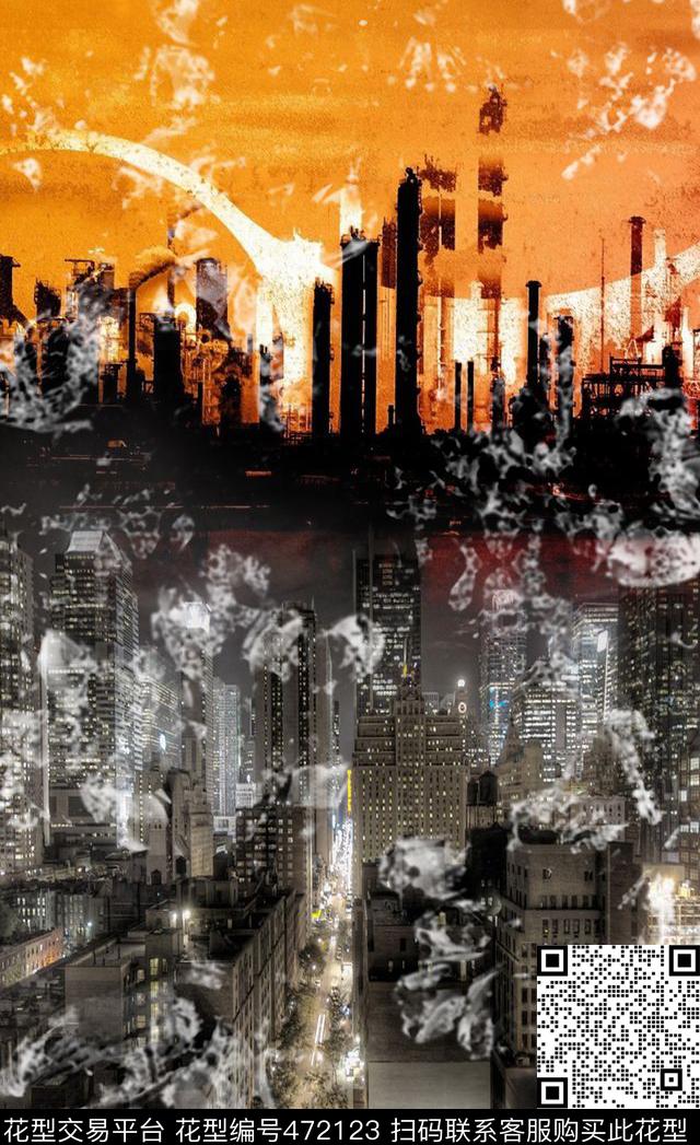 工业城市污染数码印花华亿平台下载（图片编号: 472123） - 瓦栏（Walan）