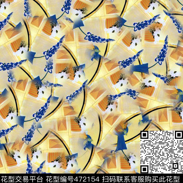 时尚复古薰衣草数码印花华亿平台下载（图片编号: 472154） - 瓦栏（Walan）