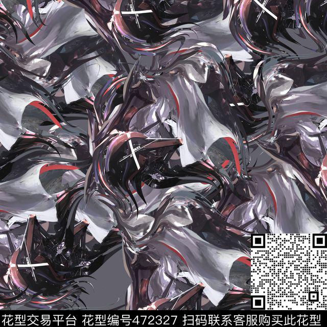 变形潮流抽象数码印花华亿平台下载（图片编号: 472327） - 瓦栏（Walan）