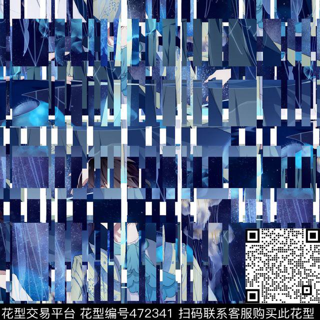 潮流复古几何数码印花华亿平台下载（图片编号: 472341） - 瓦栏（Walan）