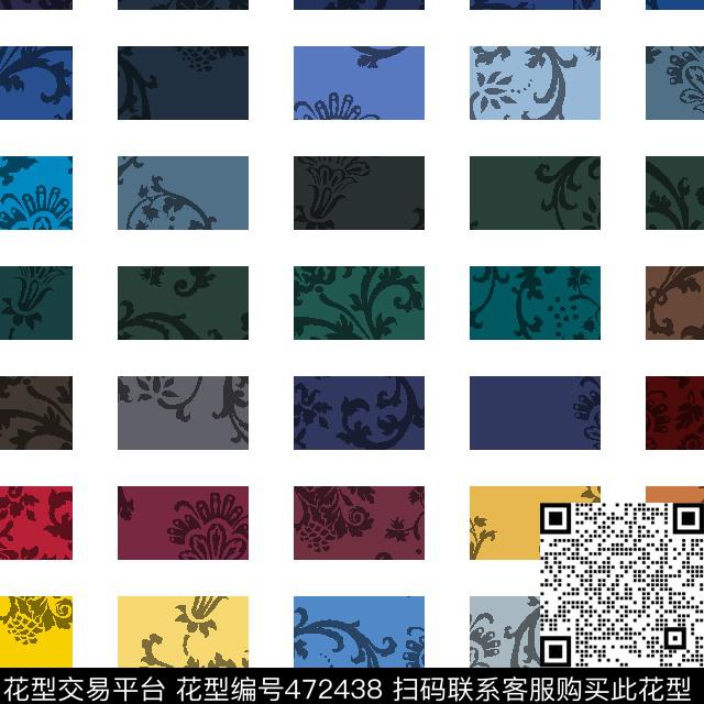 大牌男装欧式花绘传统印花华亿平台下载（图片编号: 472438） - 瓦栏（Walan）