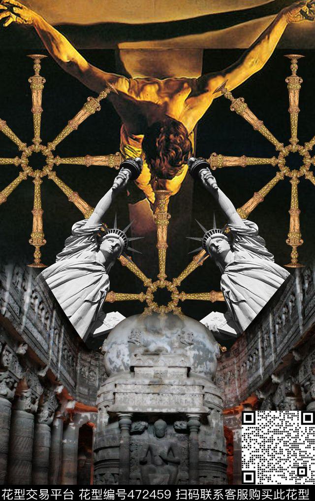 时尚个性定位欧式建筑数码印花华亿平台下载（图片编号: 472459） - 瓦栏（Walan）