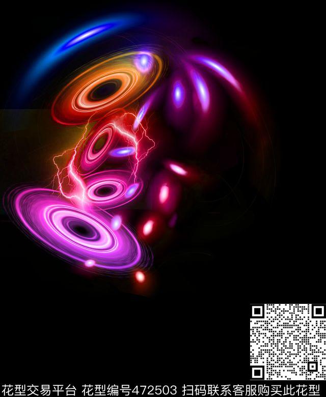 运动光晕发光印花时尚男装男装外套印花数码印花华亿平台下载（图片编号: 472503） - 瓦栏（Walan）