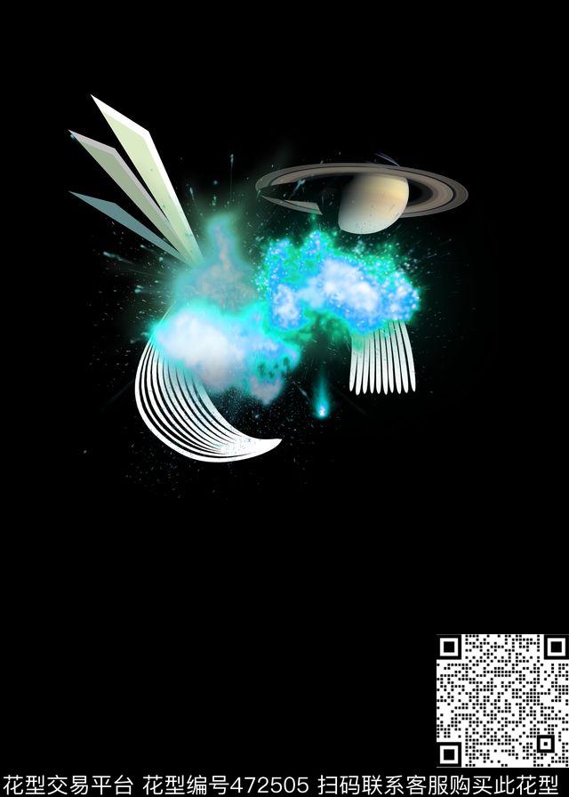 抽象几何星空宇宙数码印花华亿平台下载（图片编号: 472505） - 瓦栏（Walan）