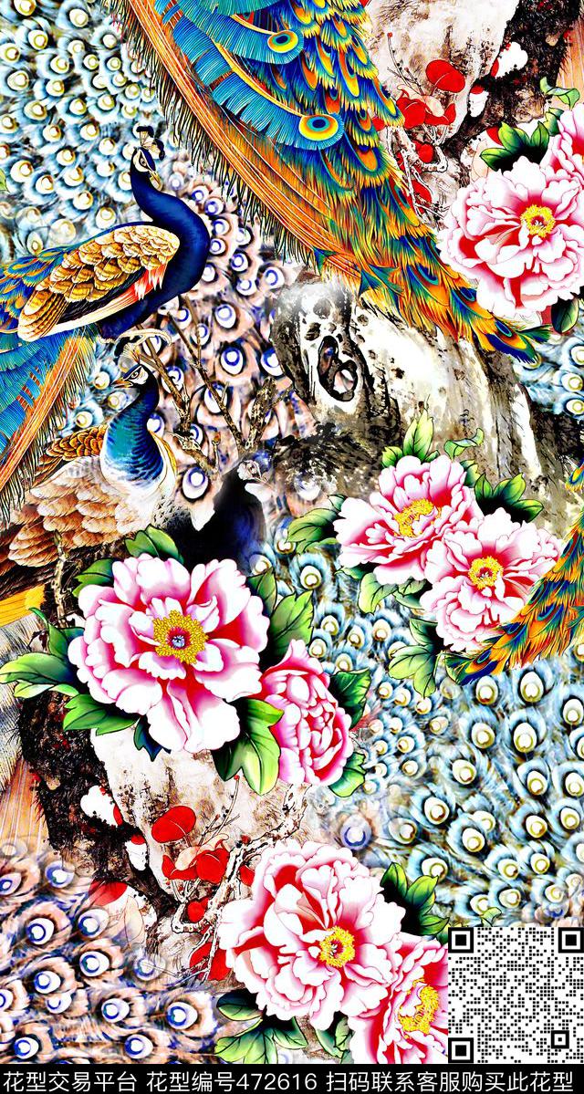 服装古典国画数码印花华亿平台下载（图片编号: 472616） - 瓦栏（Walan）