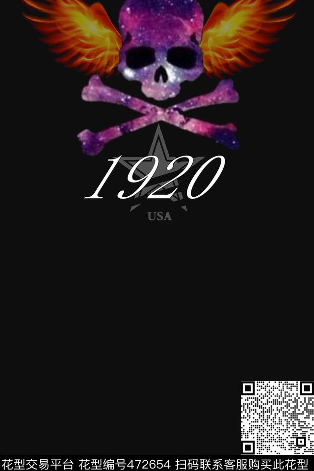 创意图案logo骷髅数码印花华亿平台下载（图片编号: 472654） - 瓦栏（Walan）
