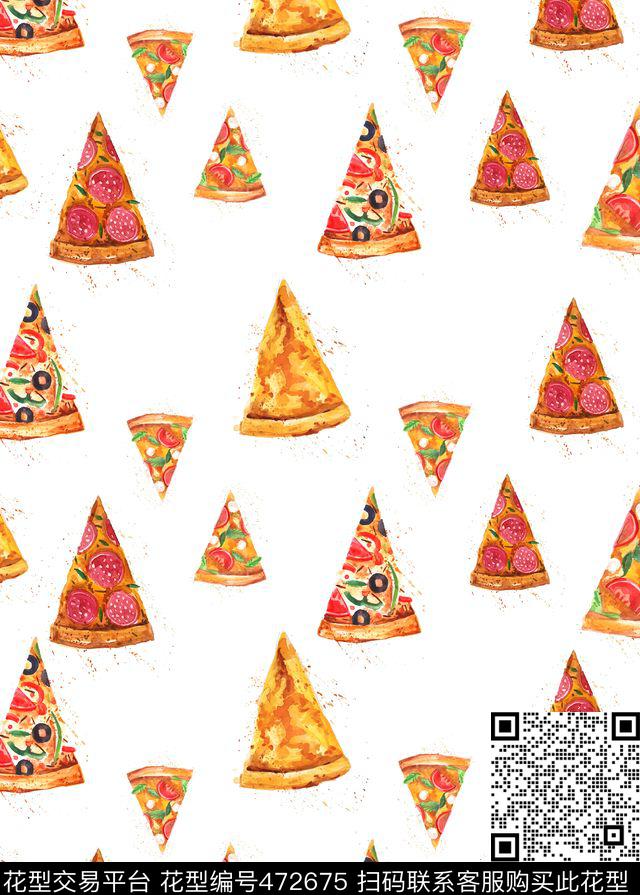 肌理底纹披萨趣味数码印花华亿平台下载（图片编号: 472675） - 瓦栏（Walan）
