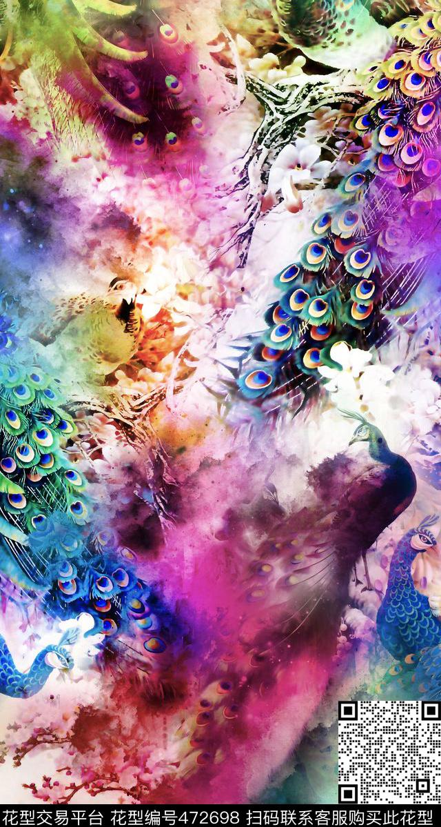 抽象绸缎创意数码印花华亿平台下载（图片编号: 472698） - 瓦栏（Walan）