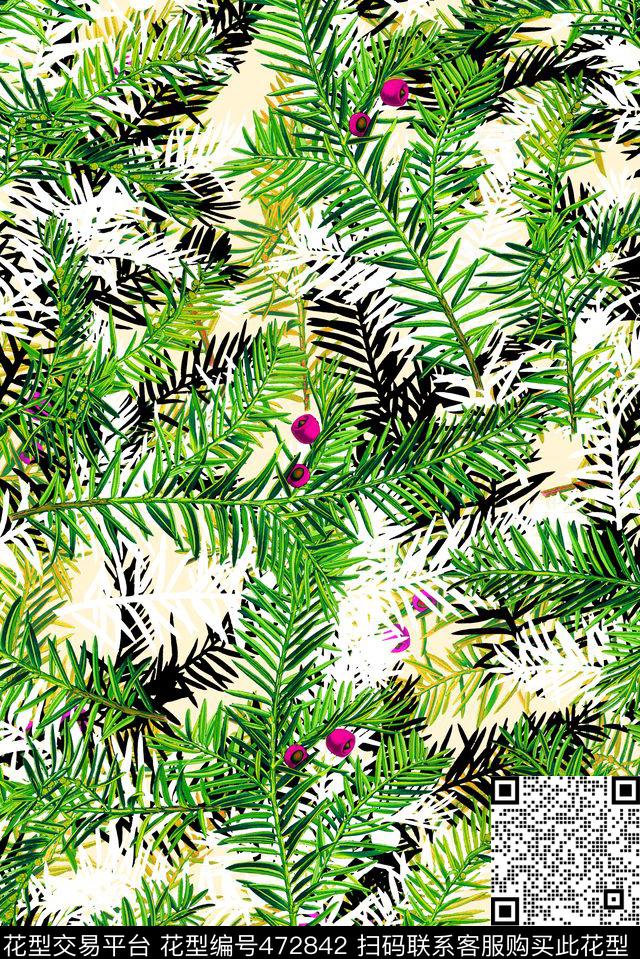 树叶迷彩热带树叶数码印花华亿平台下载（图片编号: 472842） - 瓦栏（Walan）
