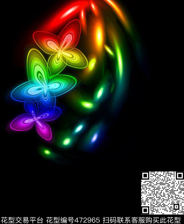 运动光晕发光印花时尚男装男装外套印花数码印花华亿平台下载（图片编号: 472965） - 瓦栏（Walan）