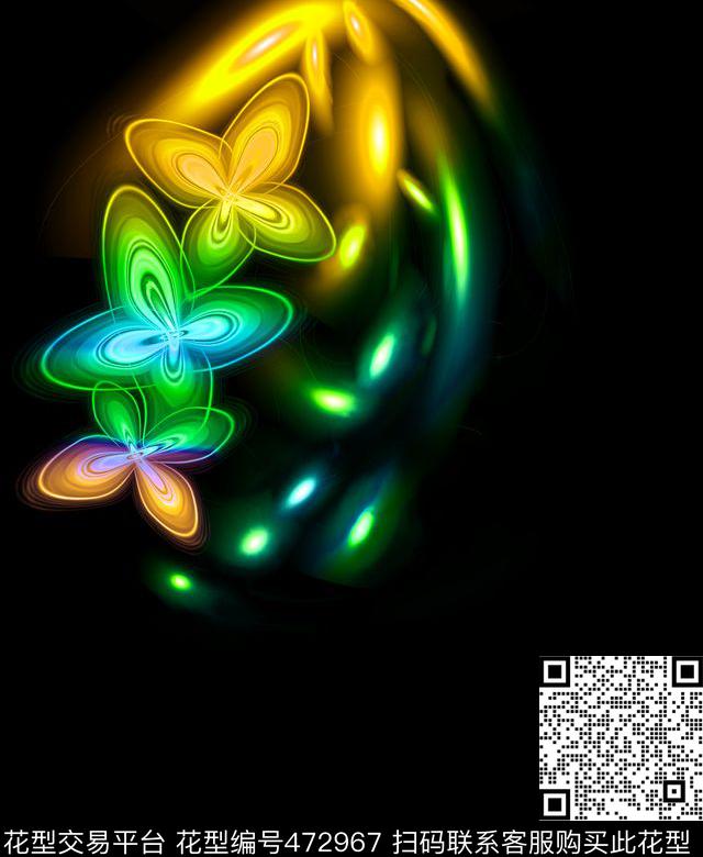 运动光晕发光印花时尚男装男装外套印花数码印花华亿平台下载（图片编号: 472967） - 瓦栏（Walan）