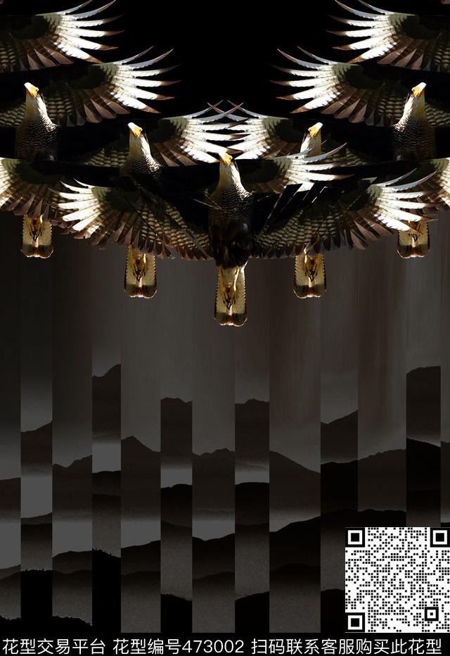 大牌老鹰男装T恤卫衣衬衫时尚定位数码印花华亿平台下载（图片编号: 473002） - 瓦栏（Walan）