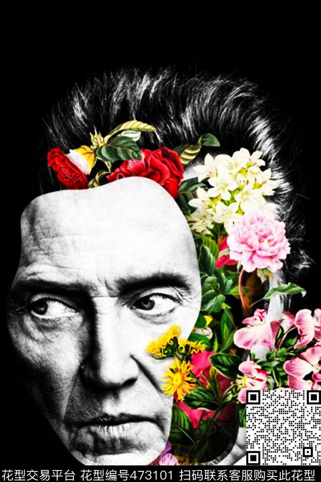 创意时尚创意时尚人物大牌数码印花华亿平台下载（图片编号: 473101） - 瓦栏（Walan）