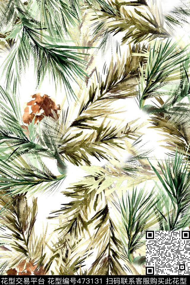 手绘风格水彩花休闲数码印花华亿平台下载（图片编号: 473131） - 瓦栏（Walan）