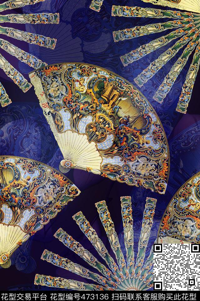 巴洛克古罗马帝国纪梵希数码印花华亿平台下载（图片编号: 473136） - 瓦栏（Walan）