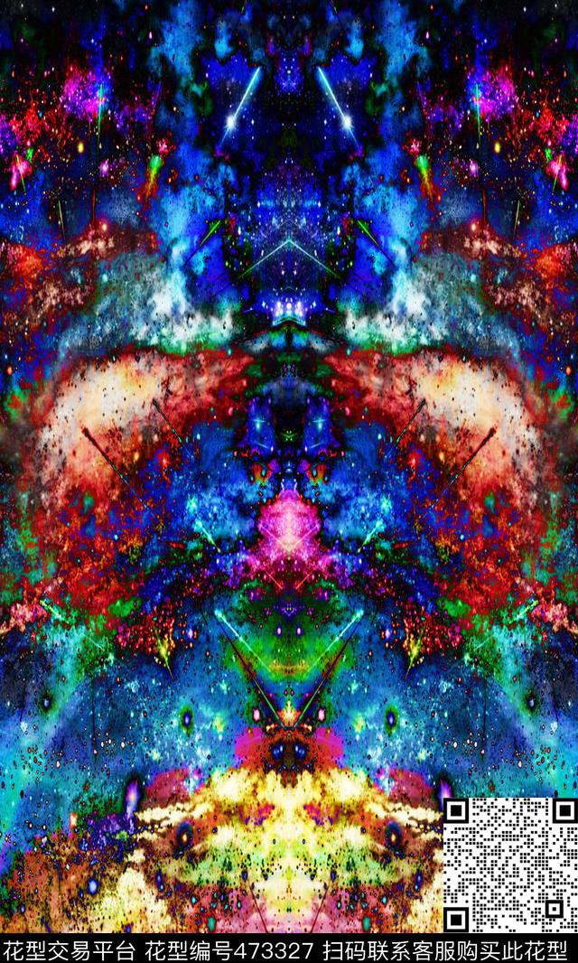 创意服装面料创意图案抽象数码印花华亿平台下载（图片编号: 473327） - 瓦栏（Walan）