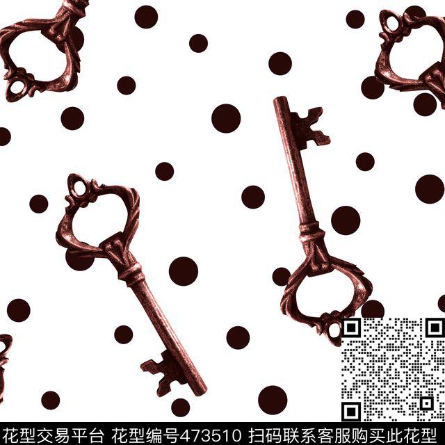 波点咖啡色时尚复古传统印花华亿平台下载（图片编号: 473510） - 瓦栏（Walan）