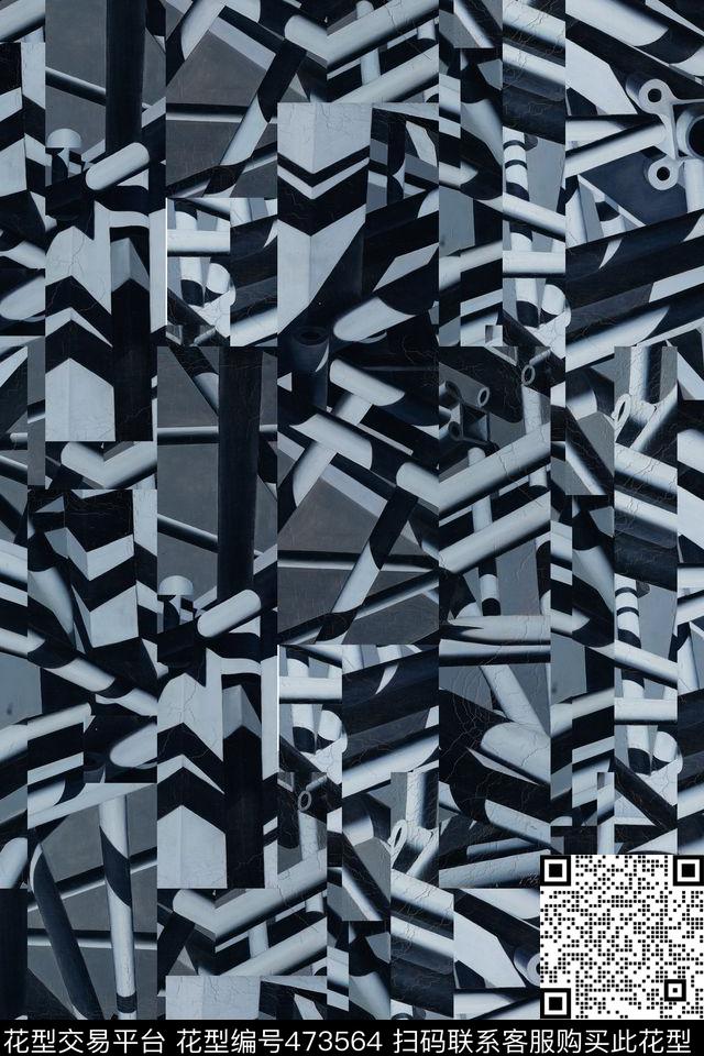 复古几何空间数码印花华亿平台下载（图片编号: 473564） - 瓦栏（Walan）
