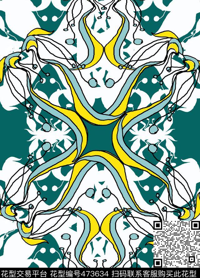 花卉流行时尚传统印花华亿平台下载（图片编号: 473634） - 瓦栏（Walan）