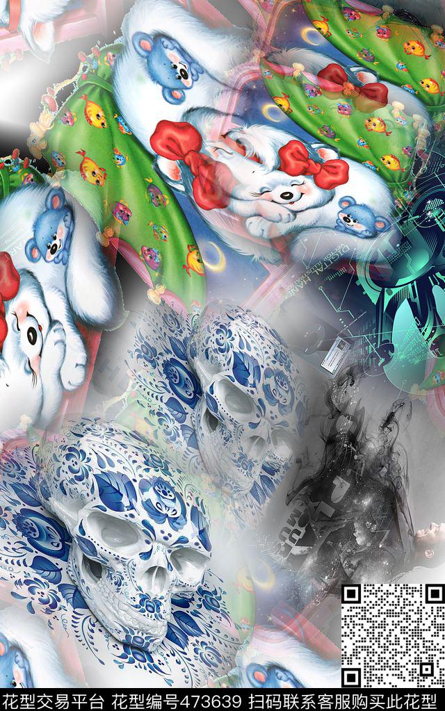 大牌时尚休闲数码印花华亿平台下载（图片编号: 473639） - 瓦栏（Walan）