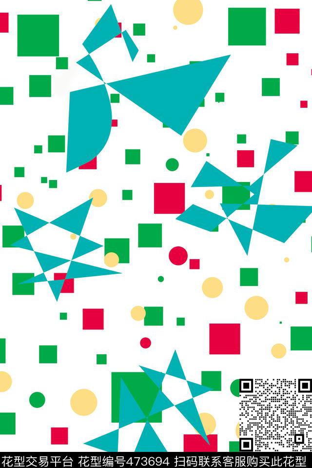 几何简约经典传统印花华亿平台下载（图片编号: 473694） - 瓦栏（Walan）
