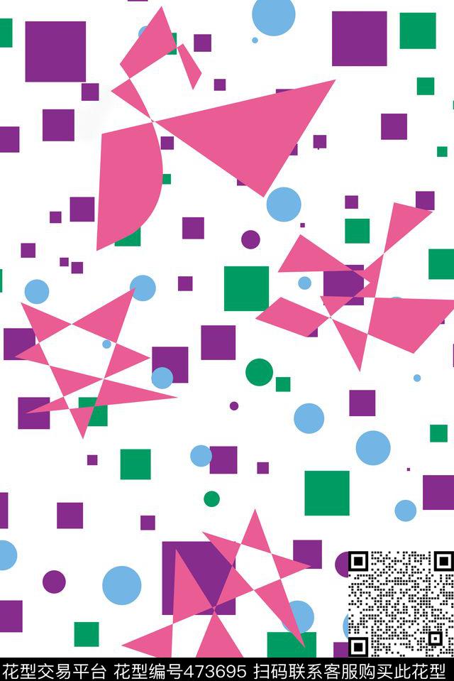 几何简约经典传统印花华亿平台下载（图片编号: 473695） - 瓦栏（Walan）