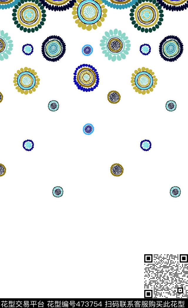 定位波点渐变传统印花华亿平台下载（图片编号: 473754） - 瓦栏（Walan）