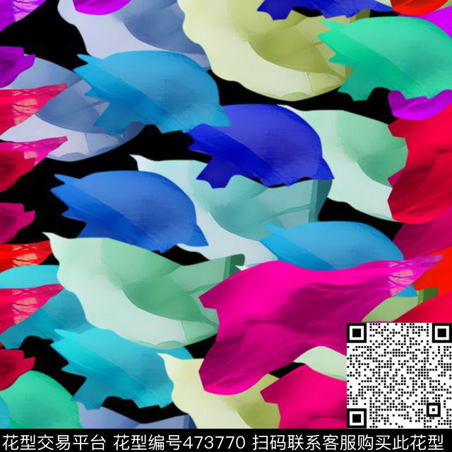 女士轻纱肌理柔和五彩数码印花华亿平台下载（图片编号: 473770） - 瓦栏（Walan）