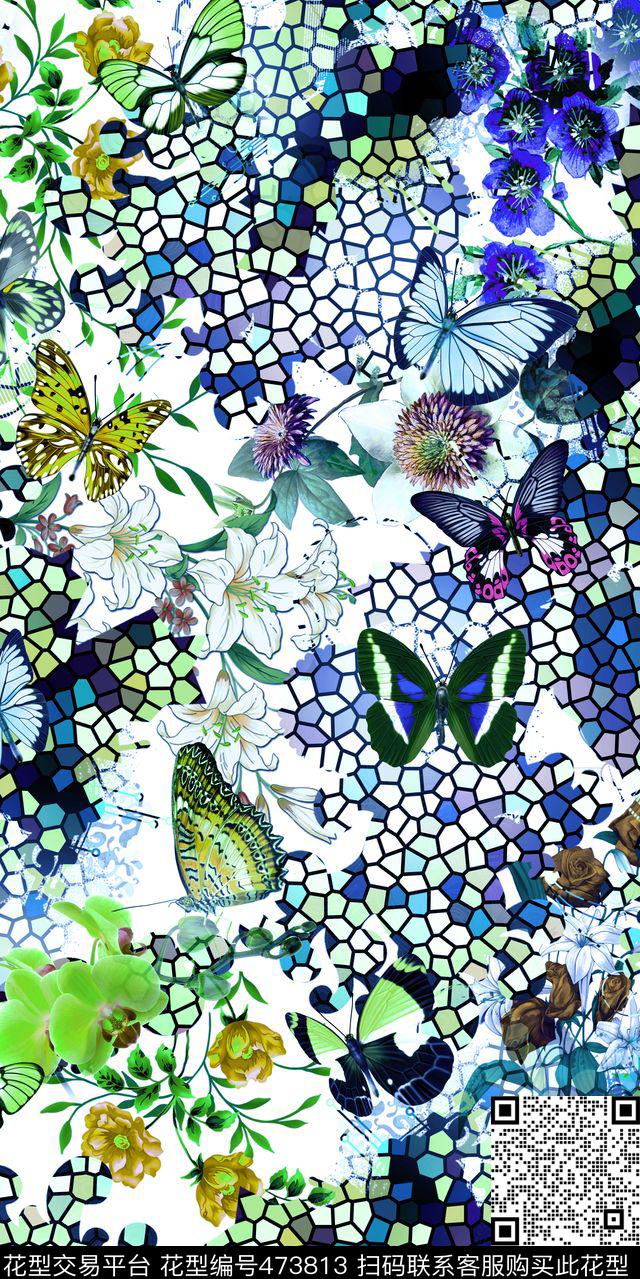 肌理时尚琉璃数码印花华亿平台下载（图片编号: 473813） - 瓦栏（Walan）