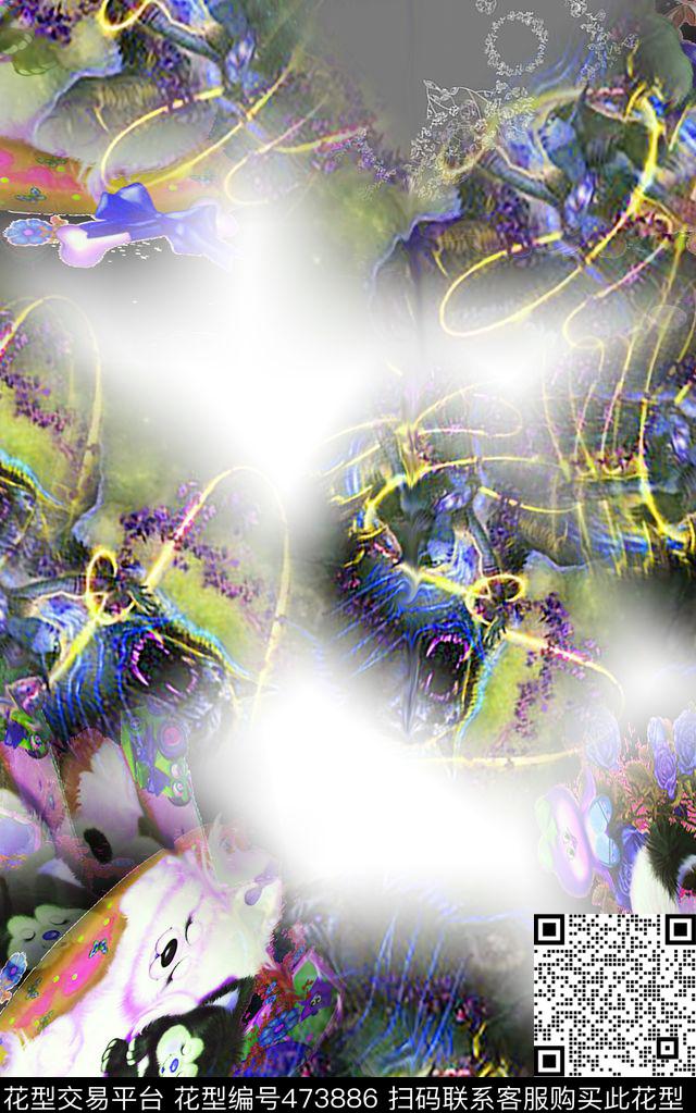 虚化时尚元素与数码印花华亿平台下载（图片编号: 473886） - 瓦栏（Walan）