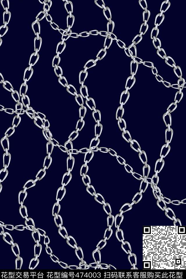 LV2016早春链条藏青底传统印花华亿平台下载（图片编号: 474003） - 瓦栏（Walan）