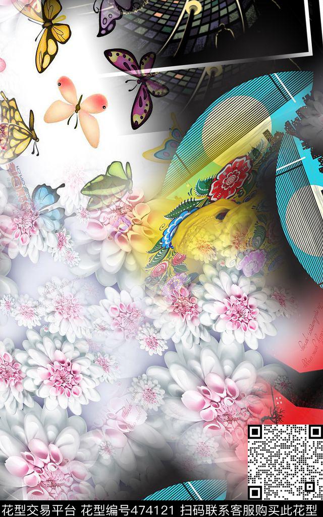 时尚花样男装数码印花华亿平台下载（图片编号: 474121） - 瓦栏（Walan）