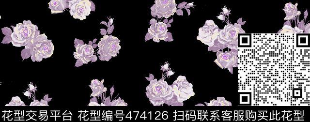 花朵花卉大花传统印花华亿平台下载（图片编号: 474126） - 瓦栏（Walan）