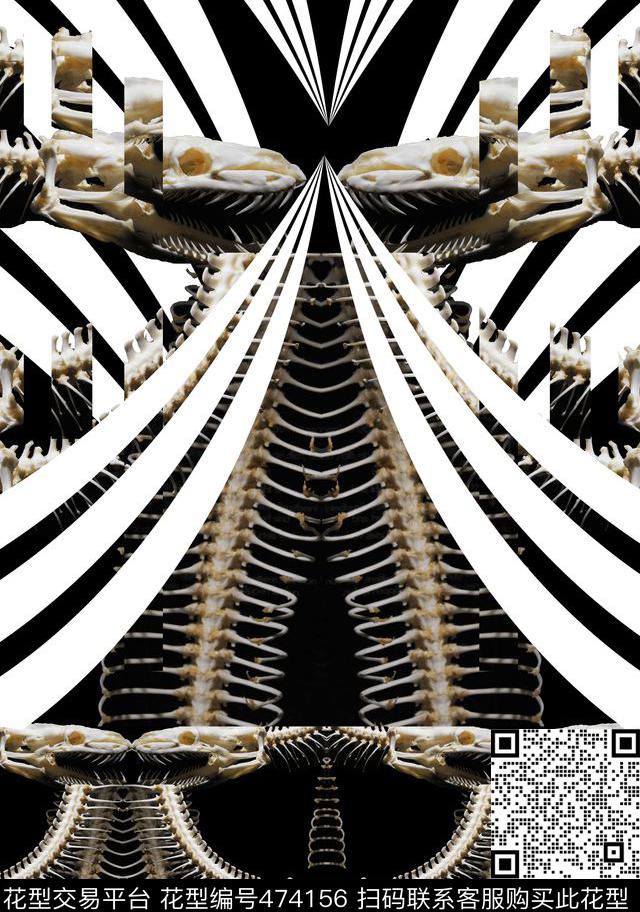 T恤卫衣夹克动物几何对称数码印花华亿平台下载（图片编号: 474156） - 瓦栏（Walan）