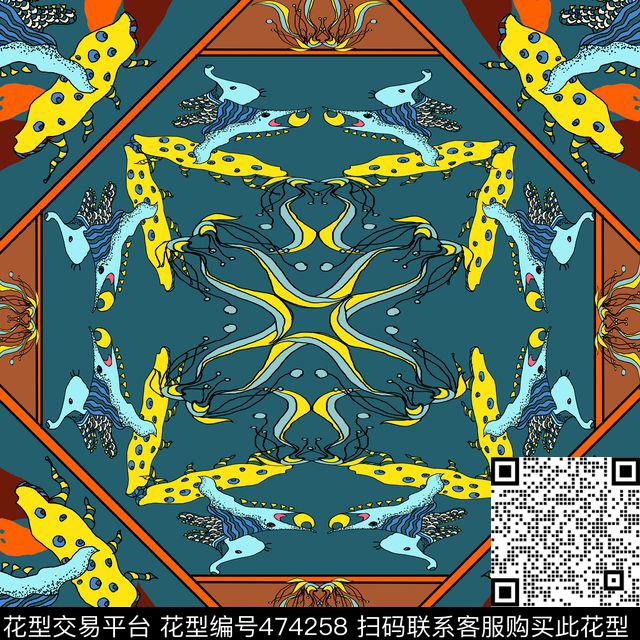 时尚流行大牌原创花卉华丽数码印花华亿平台下载（图片编号: 474258） - 瓦栏（Walan）