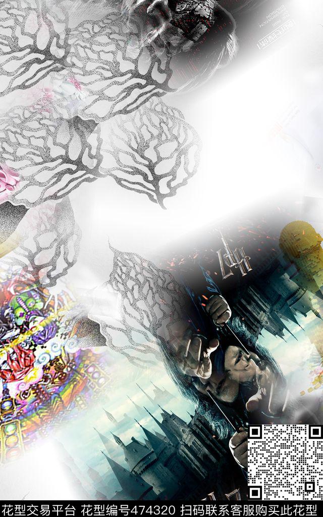 时尚休闲虚化数码印花华亿平台下载（图片编号: 474320） - 瓦栏（Walan）