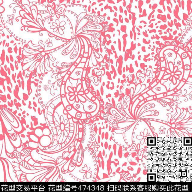 潮流时尚蕾丝豹纹素色女装传统印花华亿平台下载（图片编号: 474348） - 瓦栏（Walan）