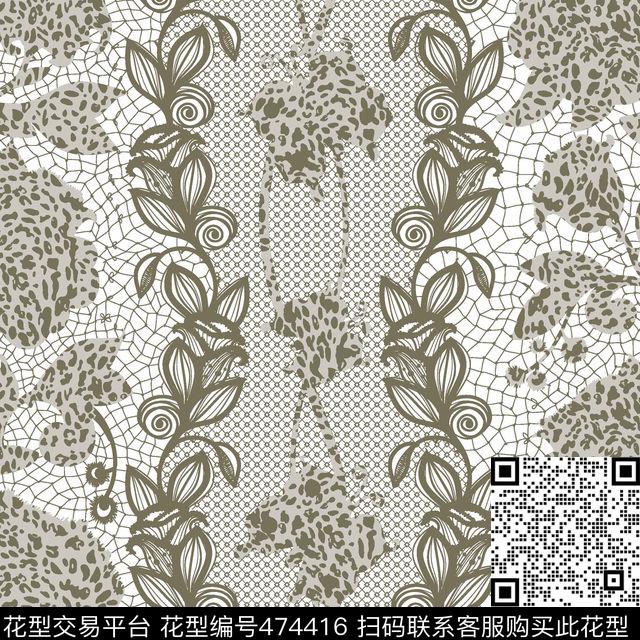 潮流大牌蕾丝印花女装传统印花华亿平台下载（图片编号: 474416） - 瓦栏（Walan）