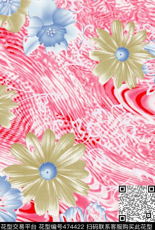 暖色甜美柔雅传统印花华亿平台下载（图片编号: 474422） - 瓦栏（Walan）