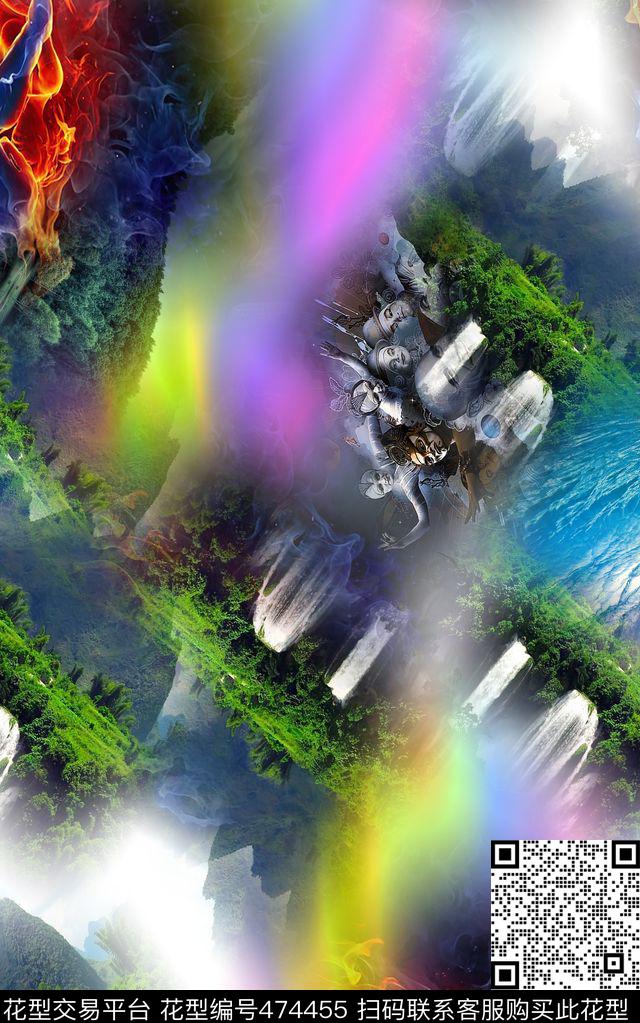 衬衣大牌时尚数码印花华亿平台下载（图片编号: 474455） - 瓦栏（Walan）